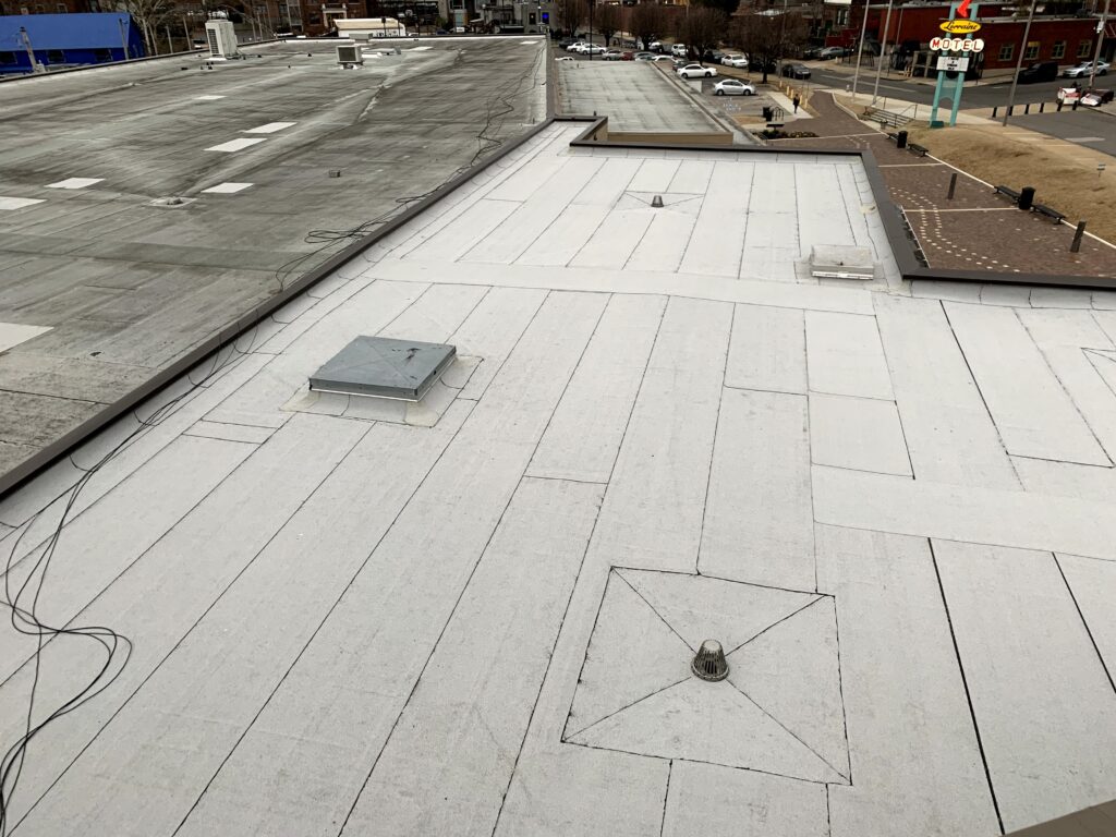 Modified commercial Roll Roofing by Roof Pro, LLC on the National Civil Rights Museum